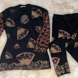 Versace-look sweat set